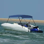 Tenda bimini s 2 luka modra 180 x 130 x 110 cm