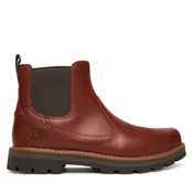 Timberland za moške. TB0A6A4WA1G1 Rjavi Britton Road Chelsea usnjeni škornji (43), Rjava, Ravna stran, Priložnostno