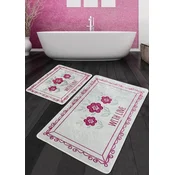Lessentiel Maison Kupatilski otirac With Flower, 2 komada, Sivo-roze