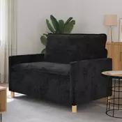 vidaXL Kavč Črna 126 x 81 x 87,5 cm Poliester