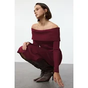 Trendyol Milla Ženska haljina Twoaw25El00033, Bordo