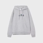 Cropp - Jopa s kapuco in našitki - light grey