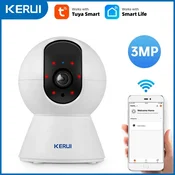 KJB Wireless 3MP Mini WiFi IP Camera Indoor Security Camera 5MP and 64GB Card/China Mainland/100V-240V EU Plug