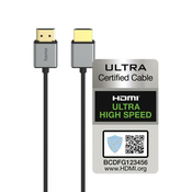 HAMA Kabel hitro prenosni HDMI™, certificiran, vtič - vtič, 8K, alu, 1,5 m