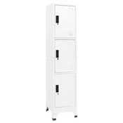 Vidaxl omara s ključavnico bela 38x45x180 cm jeklo