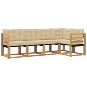 Set vanjskih sofa 5 kom. Bijela i bež