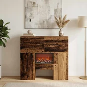 vidaXL Električni kamin Star les 75 x 24,5 x 75 cm Inženirski les