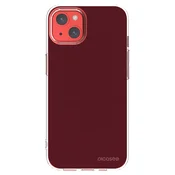 Silikonski prozorni ovitek za Apple iPhone 13 - Burgundy red