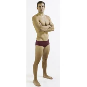Mens swimsuit finis aquashort solid cabernet 32