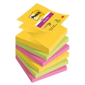 Samolepilni Z-listki Post-it Super Sticky CARNIVAL, velikost 76x76 mm, 6 listkov po 90 listkov