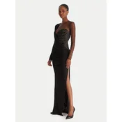Elisabetta Franchi Večerna obleka AB-R22-57E2-V890 Črna Slim Fit