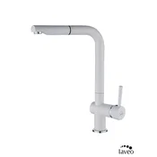 Laveo Baterija za sudoperu Luna 669D, Izvlacni tuš, Bela