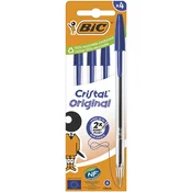 Bic BIC Cristal Original kemični svinčnik, moder, kartonska škatla 4, (21655624)