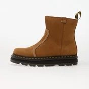 Škornji iz nubuka Dr. Martens ZebZag Rigger Warm Lined ženski, rjava barva, DM42023200
