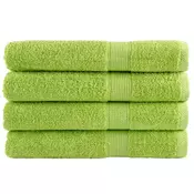 Vidaxl vidaXL Premium brisače SOLUND, 4 kosi, zelene, 80 x 200 cm, 600 g/cm2