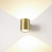 SLV LED-stenna svetilka Oculus, v barvi medenine, O 9 cm, z možnostjo - Dnevna soba/jedilnica - Sodobni - barva medenine - Aluminij