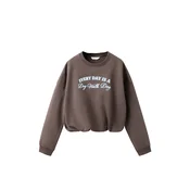 MANGO KIDS Majica WALK svetlo modra/rjava