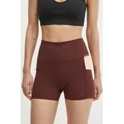 Sportske kratke hlace Rip Curl Revival za žene, boja: bordo, s uzorkom, visoki struk
