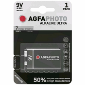 Agfaphoto Ultra alkalna baterija 9V, blister 1 kos