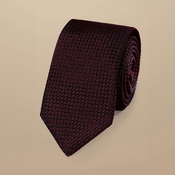 Tradicionalna talijanska kravata Charles Tyrwhitt Silk Grenadine Italian Tie — Maroon Red