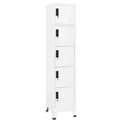 Vidaxl omara s ključavnico bela 38x40x180 cm jeklo