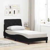 vidaXL vidaXL posteljni okvir brez vzmetnice Črna 90x200cm Tkanina, (21792875)