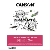 Canson Graduate Marker blok za flomastre 70 g/m2 A3 lepljen - 50 listov