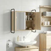 vidaXL Viseca kopalniška omarica Sonoma hrast 64 x 20 x 56,5 cm