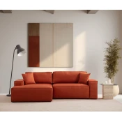 Atelier del Sofa Ugaona garnitura Pirlo 145x43x206cm Narandžasta