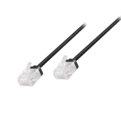 Logilink Cat.6A Slim High-Flex patch kabel, crni, 0,30 m