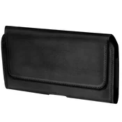AVIZAR Univerzalni etui za pas velikosti L Royal usnje z magnetnim zapiranjem, Črna, (5000012404)