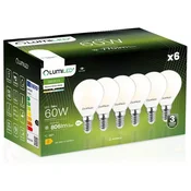 LUMILED 6x LED žarnica E14 krogla P45 7W = 60W 806lm 4000K nevtralna 360° žarnica z žarilno nitko