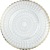 LE COQ Helios plitev krožnik, o: 160 mm, zlat, baročni rob (6 kos)