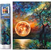 Norimpex Diamantna slika Pisana polna luna nad jezerom 30x40cm