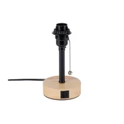 Brilagi - Stona lampa sa USB portom TABLON 1xE27/25W/230V hrast/crna