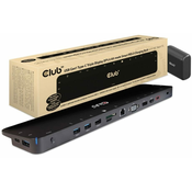 Club 3D USB-C, trostruki zaslon DP Alt mode Smart PD3.0 Charging Dock sa stanicom za punjenje od 100 W PS (CSV-1565)