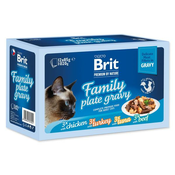 Vrečka Brit Premium by Nature fileti v omaki Family Plate 12x 85g
