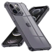 TPU gel ovitek Techsuit Shockproof za iPhone 12 Pro - smoke black