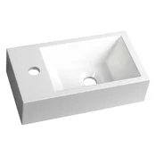 SAPHO AMAROK Kompaktni Umivalnik 40x22, Lit Marmor, Bela, Baterija Levo
