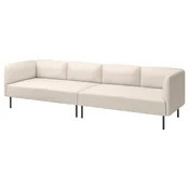 LILLEHEM Modularna sofa 4-sed, Vissle/bež metal