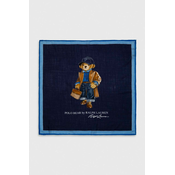 Vunena marama Polo Ralph Lauren boja: tamno plava, s uzorkom