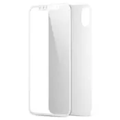 Zastitno staklo Baseus za iPhone X belo (prednje+zadnje).