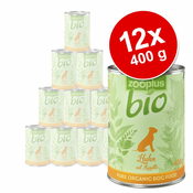 Varčno pakiranje zooplus Bio 12x400 g - Puran s prosom