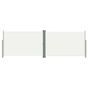 Vidaxl Zložljiva stranska tenda krem 200x600 cm