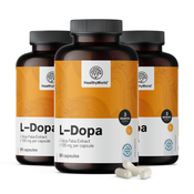 3x L-dopa 105 mg – iz izvlečka boba, skupaj 270 kapsul