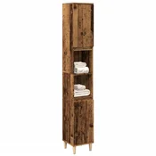 vidaXL vidaXL Kopalniška omarica starinski les 30x30x190 cm inženirski les, (21670479)