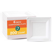 ECO SOUL 15 cm kvadratni krožniki – papirnati (bio razgradljivi) – Pakiranje 200 kos