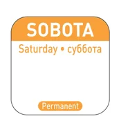 Hendi Nalepke za varnost živil za posode za večkratno uporabo Saturday PL RU EN 1000 kosov 850121