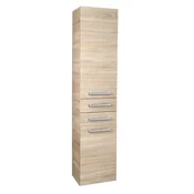AQUALINE VEGA Visoka Omara s Košem, 40x184x31cm, Platinasti Hrast