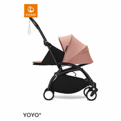 Stokke Ogrodje vozička black frame 0+ newborn pack Yoyo ginger